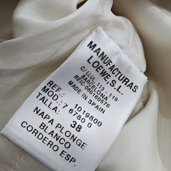 LOEWE WHITE DRESS Napa Plongé Lamb Leather - Picture 11 of 17